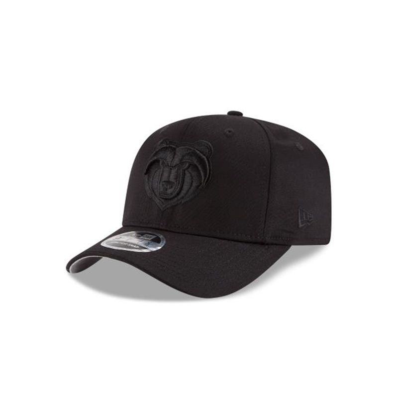 NBA Memphis Grizzlies Black On Black Stretch Snap 9Fifty Snapback (NUG4036) - Black New Era Caps